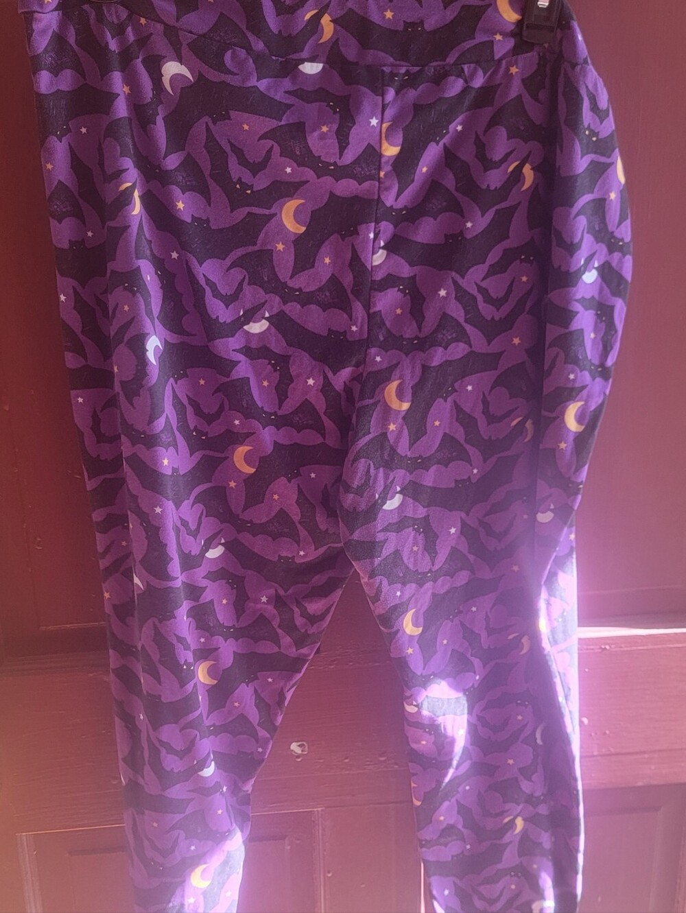 Terra & Sky 3X Purple Halloween Bat Leggings